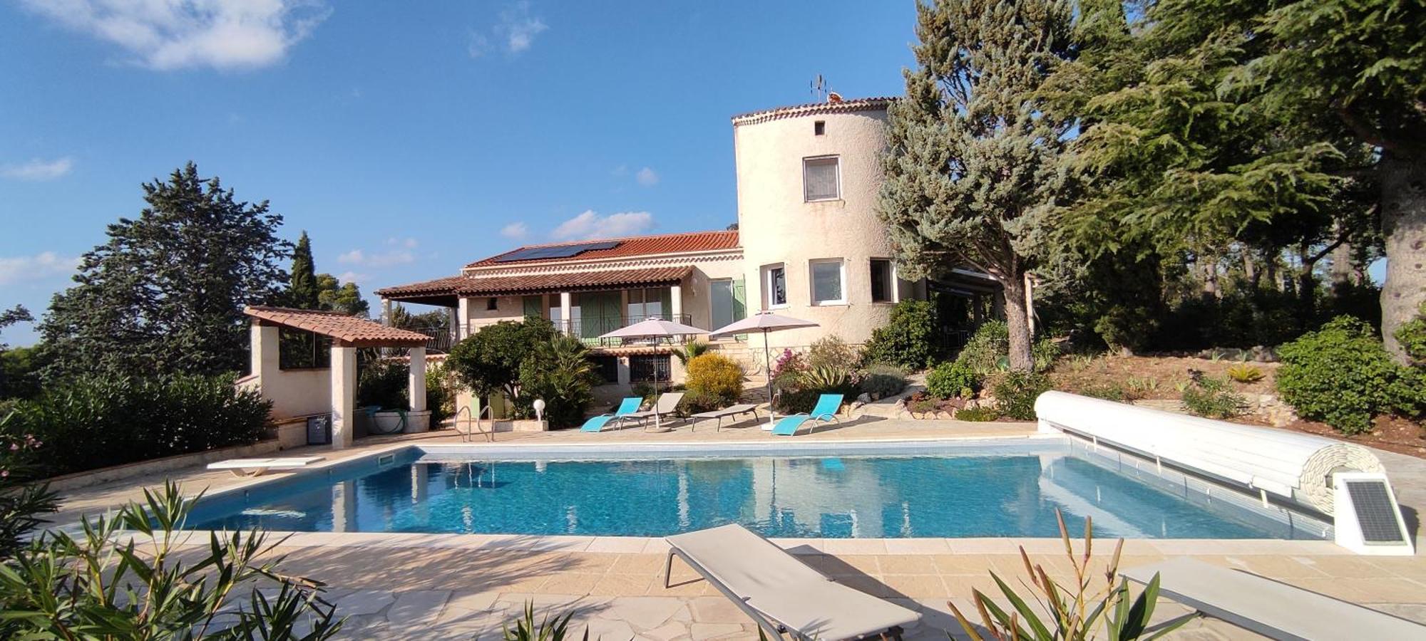 Lorgues, La Tourelle, Immense Piscine, Plongeoir, Vue, Au Grand Calme Villa Eksteriør billede