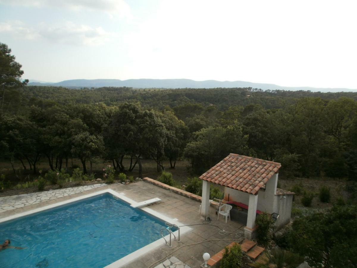 Lorgues, La Tourelle, Immense Piscine, Plongeoir, Vue, Au Grand Calme Villa Eksteriør billede